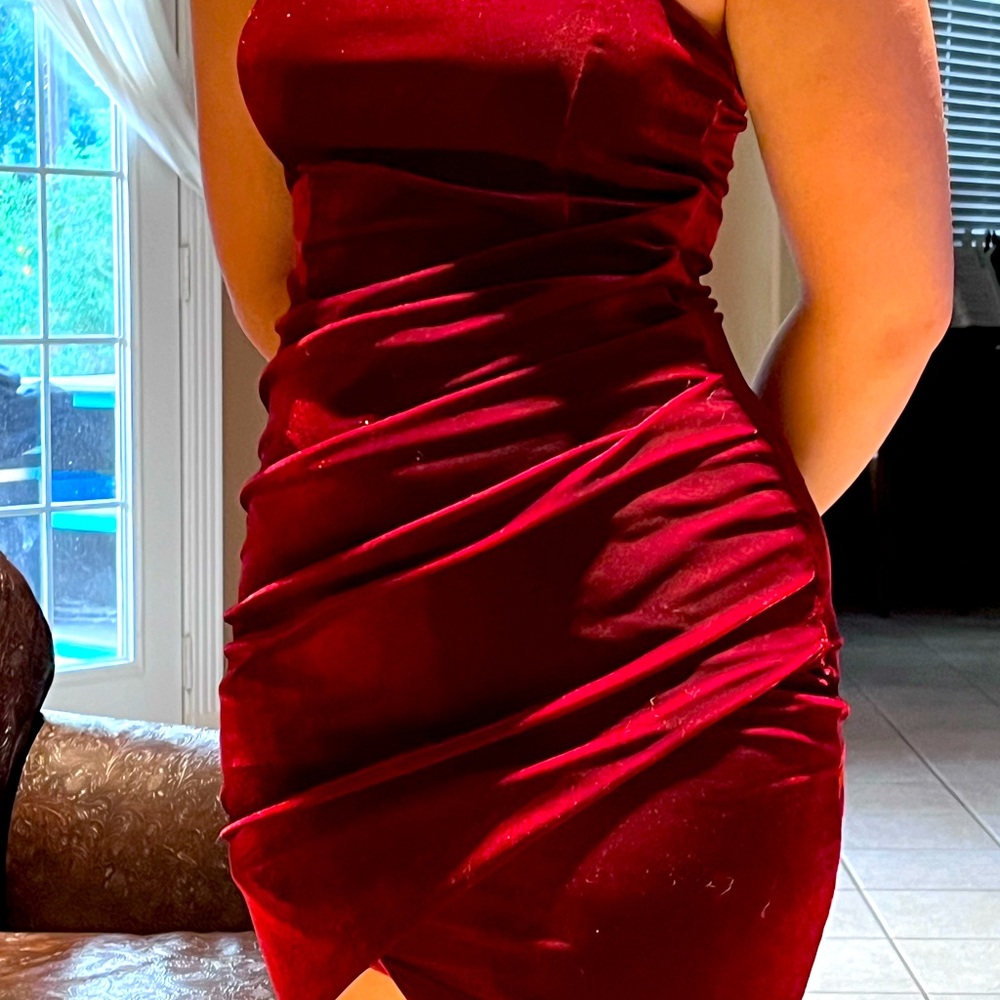 Velvet Red Dress - Small